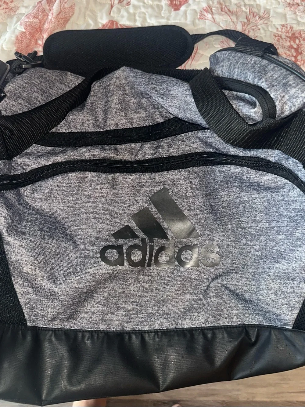 adidas Gray Heather & Black Men’s Duffel Bag